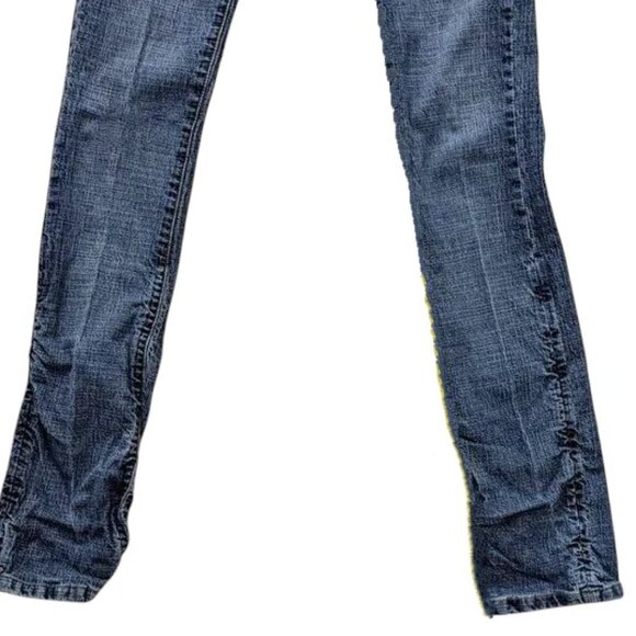 Bebe Size 25 Vintage Skinny Stretch Jeans Rouched leg - Picture 5 of 8